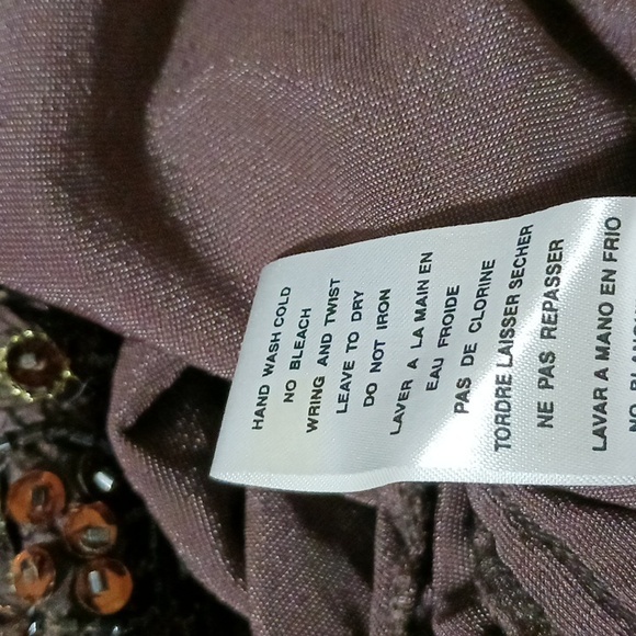 Brown BCBGMaxAzria Boho skirt beaded waist Brown large new - Picture 6 of 8